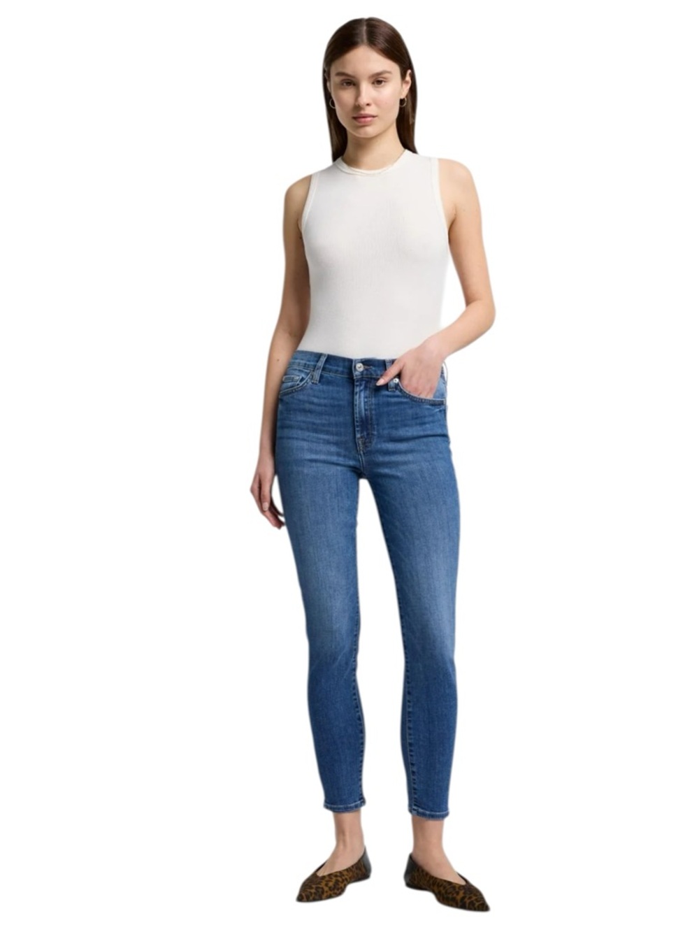 7 For All Mankind High Waist Ankle Gwenevere Skinny Jeans (CdlG-BB)